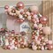 Rose Gold Balloon Garland Kit, Nude Pastel Pink Metallic Gold Matte White Balloons Gold and Rose Gold Confetti Balloons for Wedding Bridal Shower Birthday Baby Shower Easter Decorations